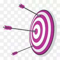射箭射击目标剪贴画-紫色靶