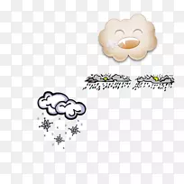 雷雨插画-卡通插画雨