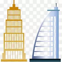 建筑房地产公寓图标-建造高层建筑