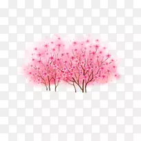 桃树卡通-梅花