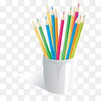 彩色铅笔蜡笔图标彩色铅笔材料