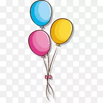 绘制玩具气球图-一堆彩色气球