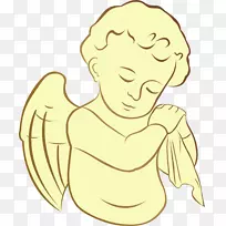 天使插图-手绘小天使