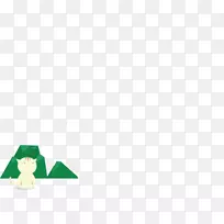 方角绿色图案-猫与山