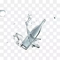 水瓶水下水资源瓶装玻璃瓶
