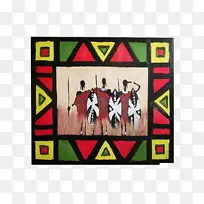 非洲绘画海报抽象艺术手工抽象绘画