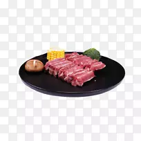 备用排骨yakiniku sirloin牛排烤牛肉-产品玉米，猪排骨排菜