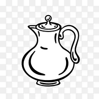 茶壶咖啡杯图-水壶