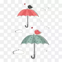 鸟类伞-雨伞和鸟类