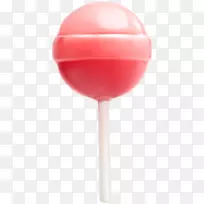 棒棒糖水彩画食品手绘红色棒棒糖