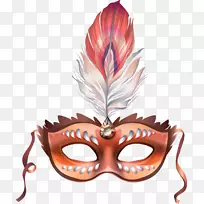 里约热内卢狂欢节巴西狂欢节面具插图-精致舞蹈面具