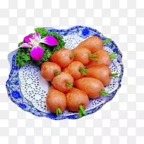 胡萝卜下载-无扣材料的景泰蓝盘