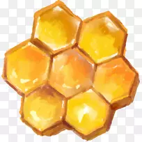 蜜蜂蜂巢-蜜蜂装饰元素