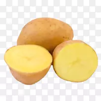 鲁塞特伯班克育空金薯甘薯蔬菜-横断面马铃薯