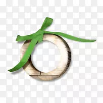 圆圈下载-绿色木制弓形环