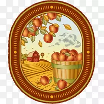 收获农场农业剪贴画-苹果园