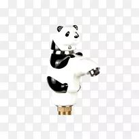 大熊猫熊卡通下载-儿童卡通熊猫陶瓷浴室盆龙头热水和冷水