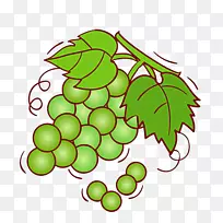 葡萄酒发光麝香水果插图.水晶葡萄