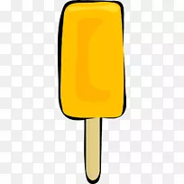 冰淇淋棒棒糖冰淇淋黄色冰棒冰淇淋