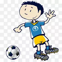 卡通足球运动-足球男孩
