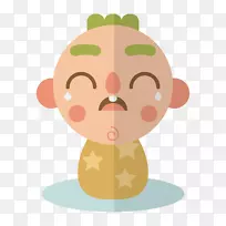 哭哭啼啼的婴儿插图.材料哭泣儿童