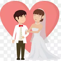 婚姻情侣爱奇帕浪漫-彩绘新娘和新郎