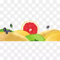 柠檬酸橙，葡萄柚，柑橘，朱诺，猕猴桃-猕猴桃边缘纹理