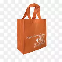 塑料袋纸可重复使用的购物袋非织造布橙色无纺布购物袋
