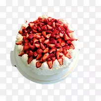 冰淇淋蛋糕，锦上添花生日蛋糕草莓奶油蛋糕-草莓蛋糕图片材料