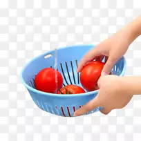 番茄篮蔬菜塑料厨房-清洗番茄现场材料