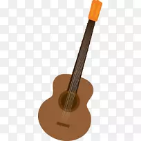 弹奏吉他，低音吉他，三色橙色简单吉他