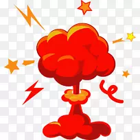 爆炸存货插画艺术.红色爆炸云标准