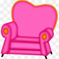 椅子卡通画-粉红色椅子