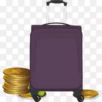 手提行李紫色数据库金紫色行李箱载体材料