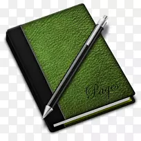 ICO页面图标-绿色笔记本