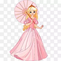 公主摄影插画-公主的伞