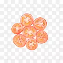 樱桃番茄素食料理蔬菜梨番茄炒绿番茄切番茄