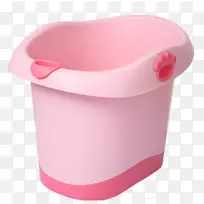 沐浴浴缸儿童指甲剪-粉红色浴缸