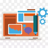 网络开发数字营销网站设计网站笔记本电脑和齿轮