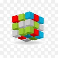 三维欧式图标-立方体