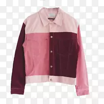 T恤夹克外套牛仔马赛克粉红色衬衫