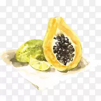 素食甜瓜水果-瓜果颜色图片