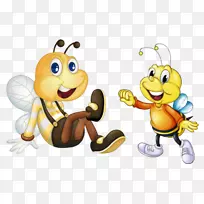 卡通片摄影剪贴画-蜜蜂