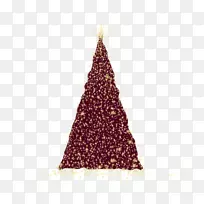 圣诞树装饰，栗色三角形图案.三角形