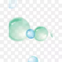 绿松石圆形图案-彩色气泡