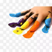 手指漆孩子-画手指