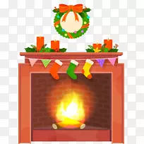 壁炉火焰-圣诞夜壁炉火灾