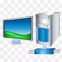 个人计算机图形图标-蓝色计算机技术