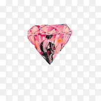 粉红钻石插图-卡通粉红钻石