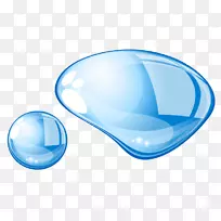 水滴剪贴画-蓝色水滴